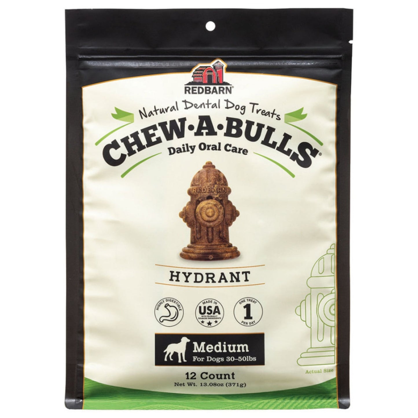 Redbarn Dog Chew A Bull Hydrant Medium 12 ct