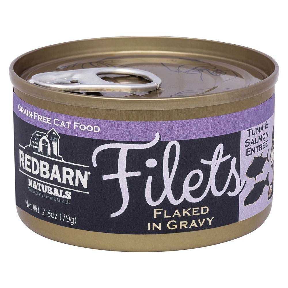 Redbarn Pet Products Filets Flaked in Broth Wet Cat Food Tuna & Salmon 12ea/2.8 oz, 12 pk - Pets Perfect