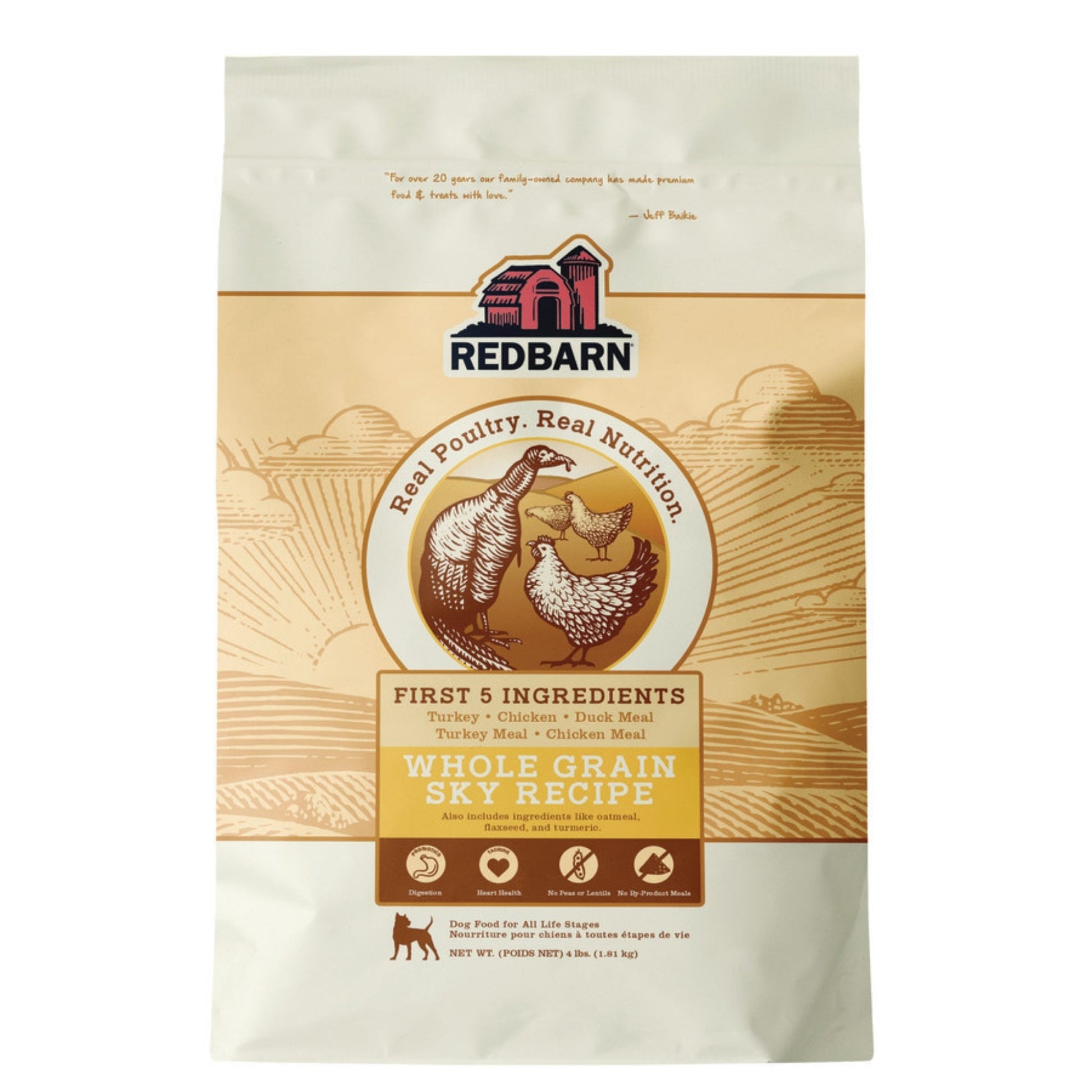 Redbarn Pet Products Whole Grain Dry Dog Food, Sky, 4 lb