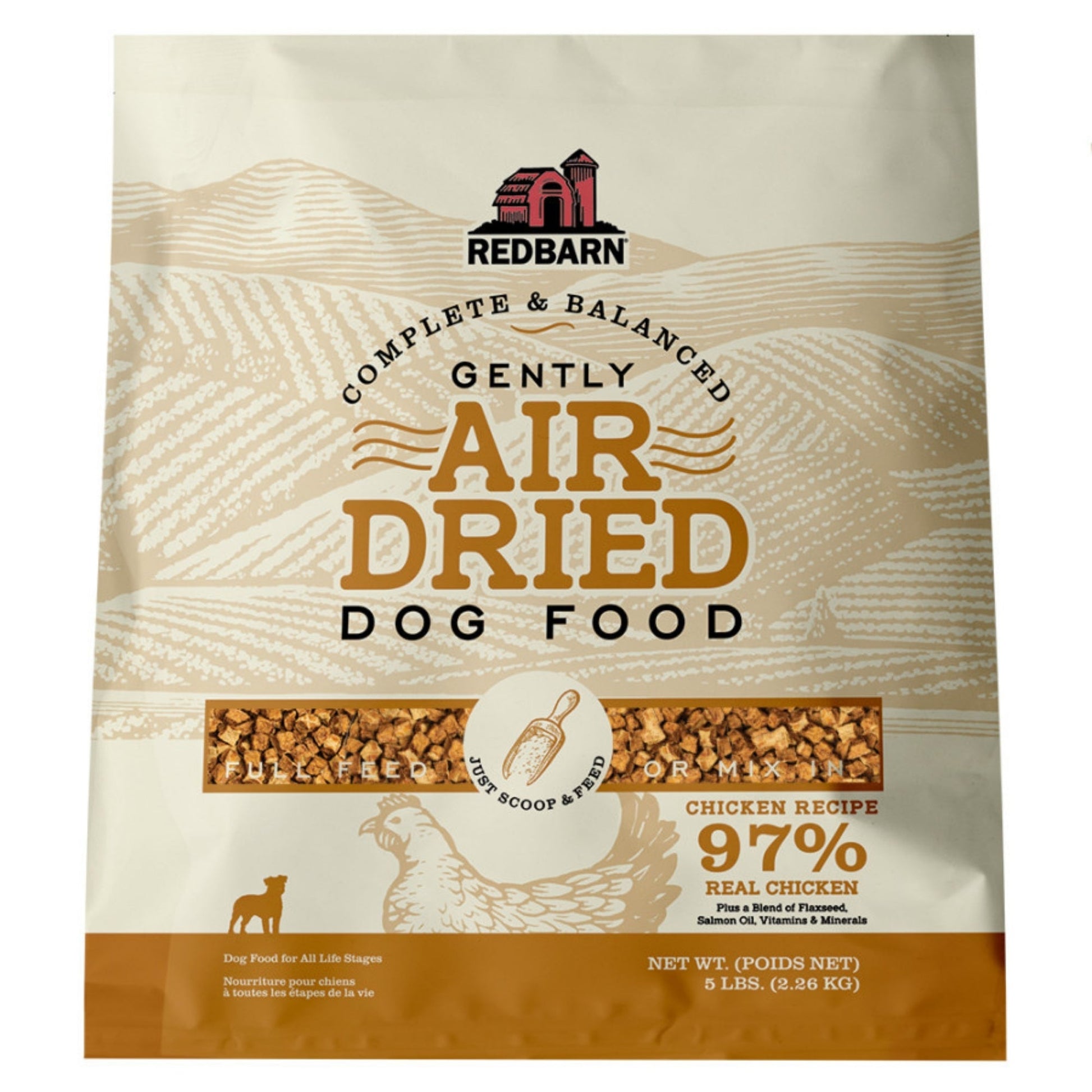 Redbarn Complete & Balanced Air Dried Dog Food Chicken, 5 lb