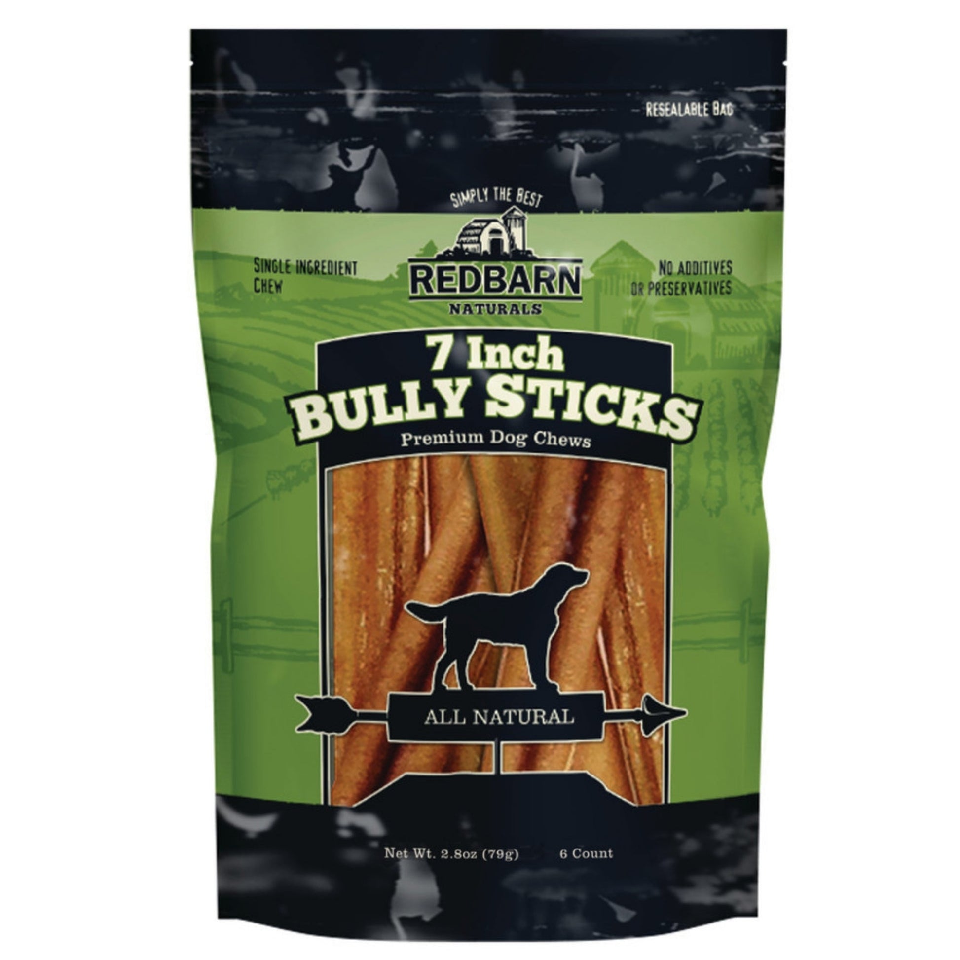 Redbarn Pet Products Bully Stick Dog Treat, 7 in, 6 ct