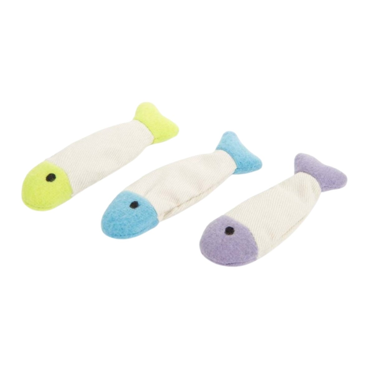 SmartyKat Fish Flop Crinkle Plush Catnip Toy Multi - Color, 1ea/3 pk - Pets Perfect