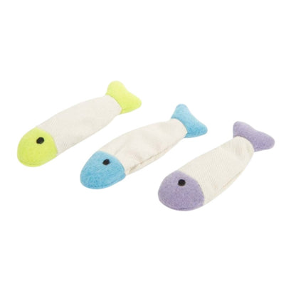 SmartyKat Fish Flop Crinkle Plush Catnip Toy Multi - Color, 1ea/3 pk - Pets Perfect