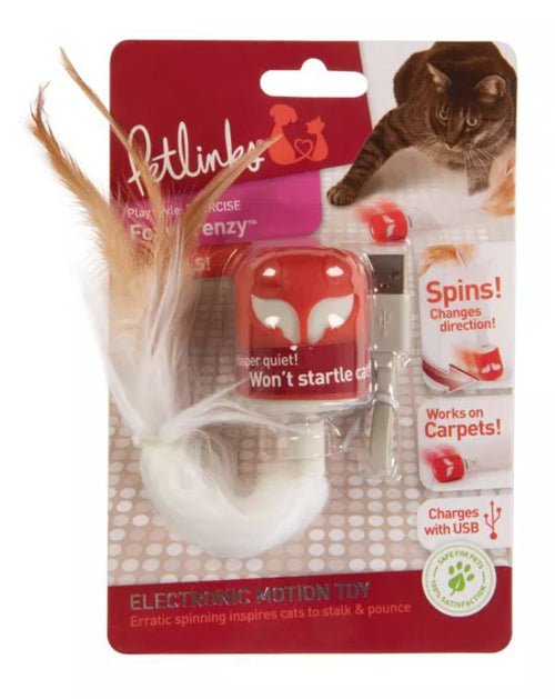 Petlinks Foxy Frenzy Electronic Motion Cat Toy Red, White 1ea/One Size - Pets Perfect
