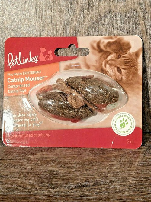 Petlinks Catnip Mouser Cat Toy Brown 1ea/2 pk - Pets Perfect