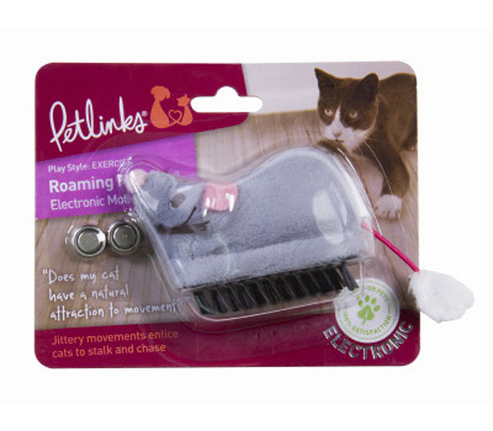 Petlinks Roaming Runner Mouse Electronic Motion Cat Toy Grey