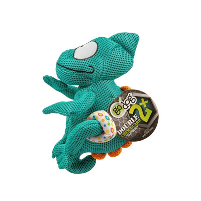 goDog Double Chew Guard Chameleon Plush Dog Toy - Large