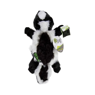 goDog Flatz Skunk Squeaky Plush Dog Toy - Black, Large
