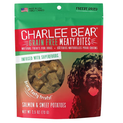 Charlee Bear Meaty Bites Salmon & Sweet Potato Dog Treats 2.5 oz