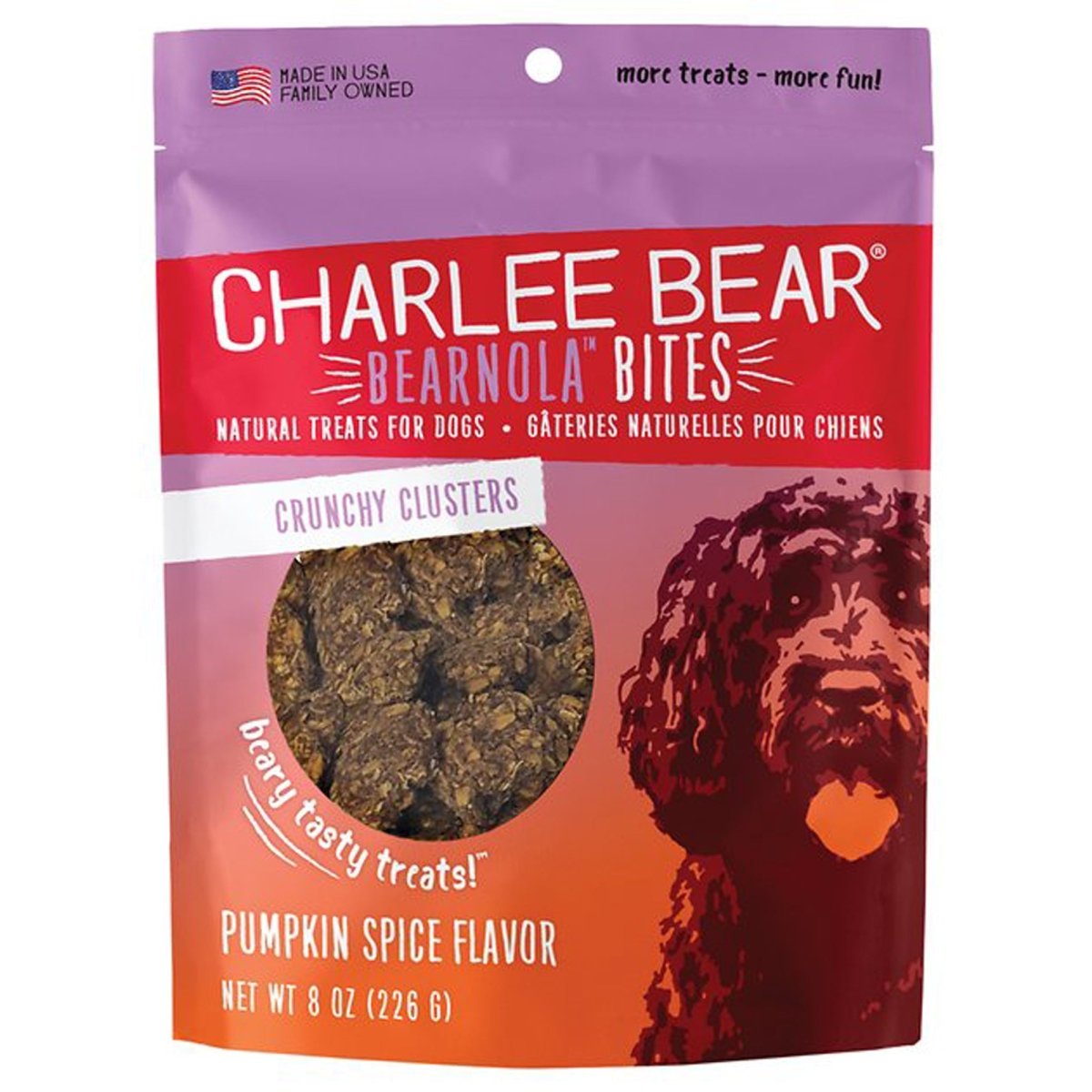 Charlee Bear Bearnola Bites Pumpkin Spice Dog Treats 8oz - Pets Perfect