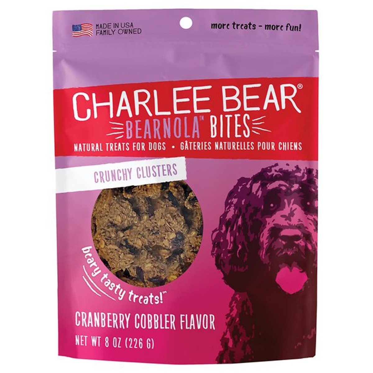 Charlee Bear Dog Bearnola Cranberry Almond 8oz. - Pets Perfect
