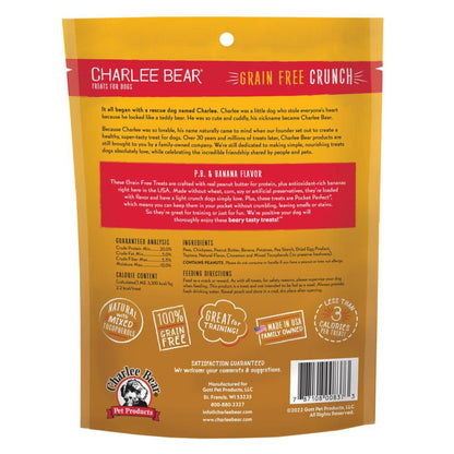 Charlee Bear Grain Free Peanut Butter Banana Dog Treats 8oz - Pets Perfect