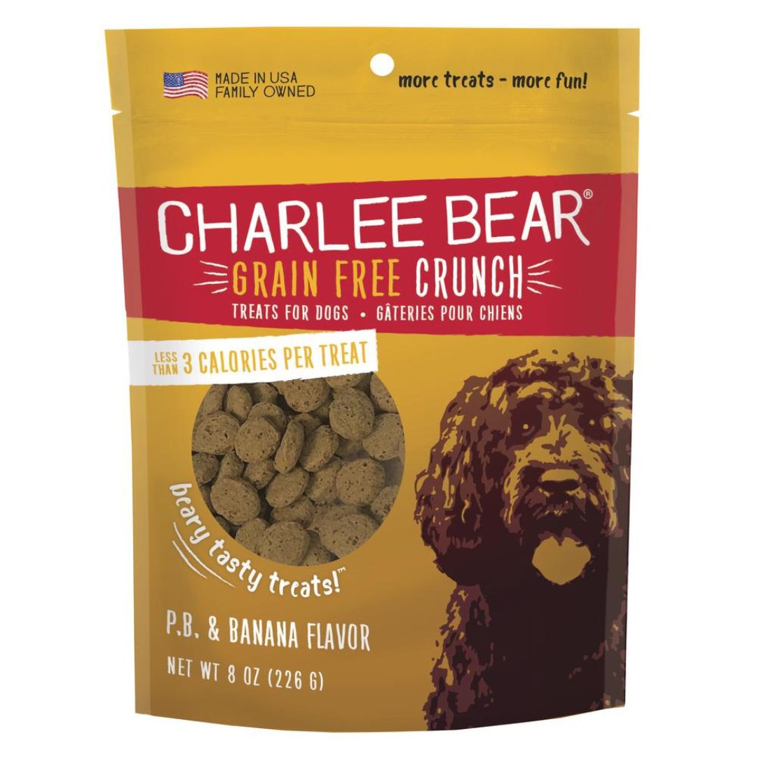 Charlee Bear Grain Free Peanut Butter Banana Dog Treats 8oz - Pets Perfect