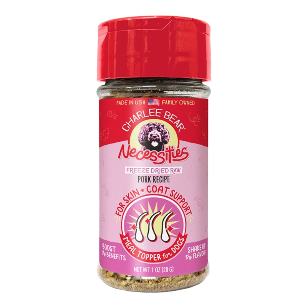 Charlee Bear Necessities Freeze - Dried Beef Recipe Dog Food Topper 1oz - Pets Perfect