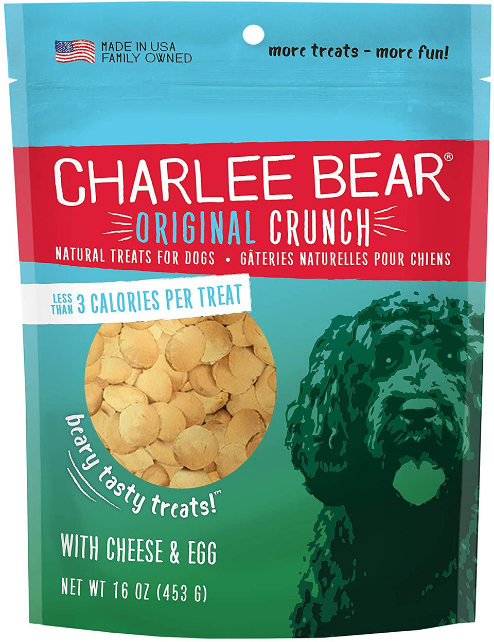 Charlee Bear Dog Cheese And Egg Dog Treat 16 oz