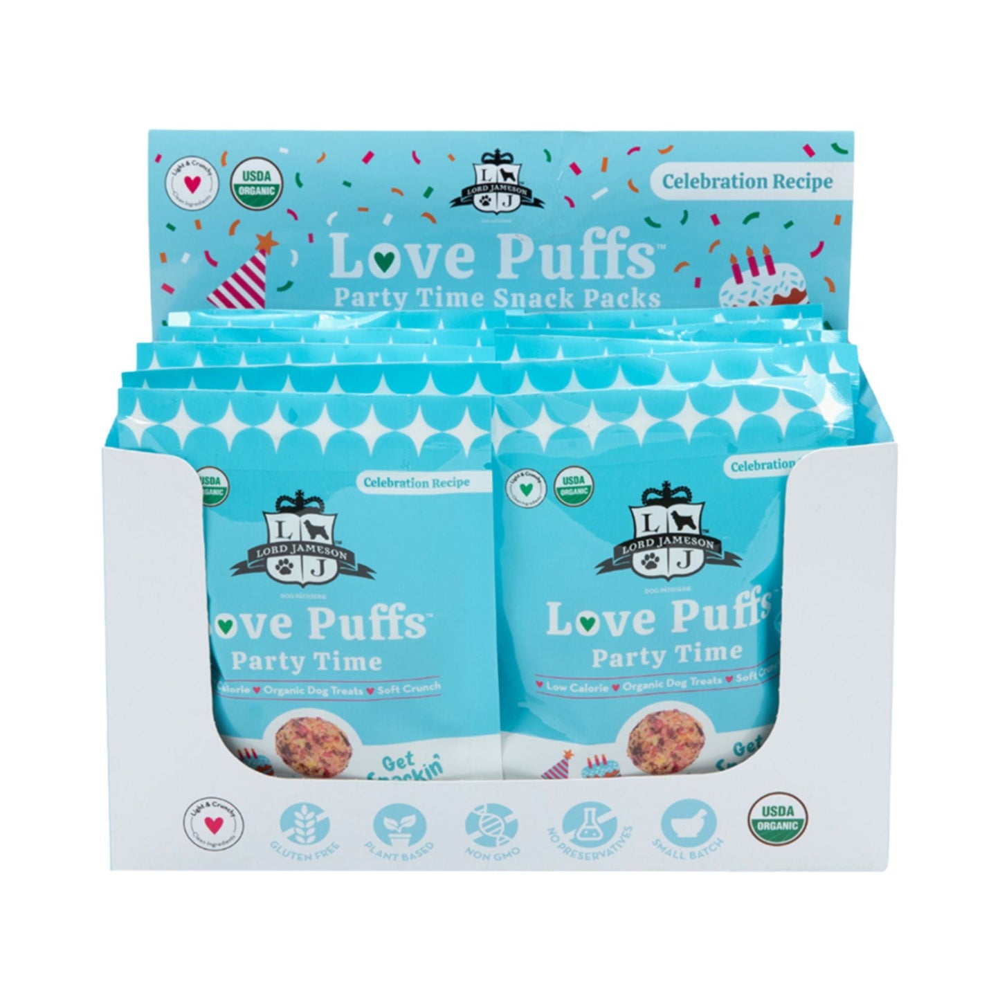 Lord Jameson Dog Love Puffs Tray Party Time - 12 ct
