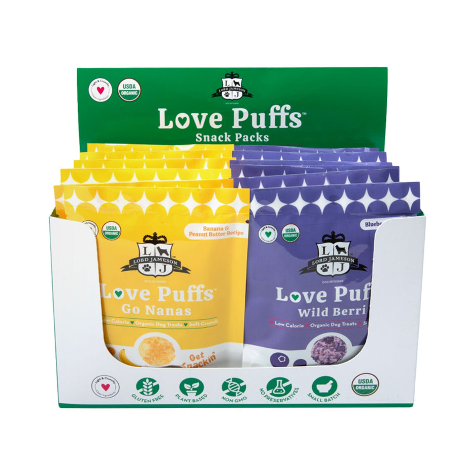 Lord Jameson Dog Love Puffs Tray Assorted 12 Pack - Dog Treats Training