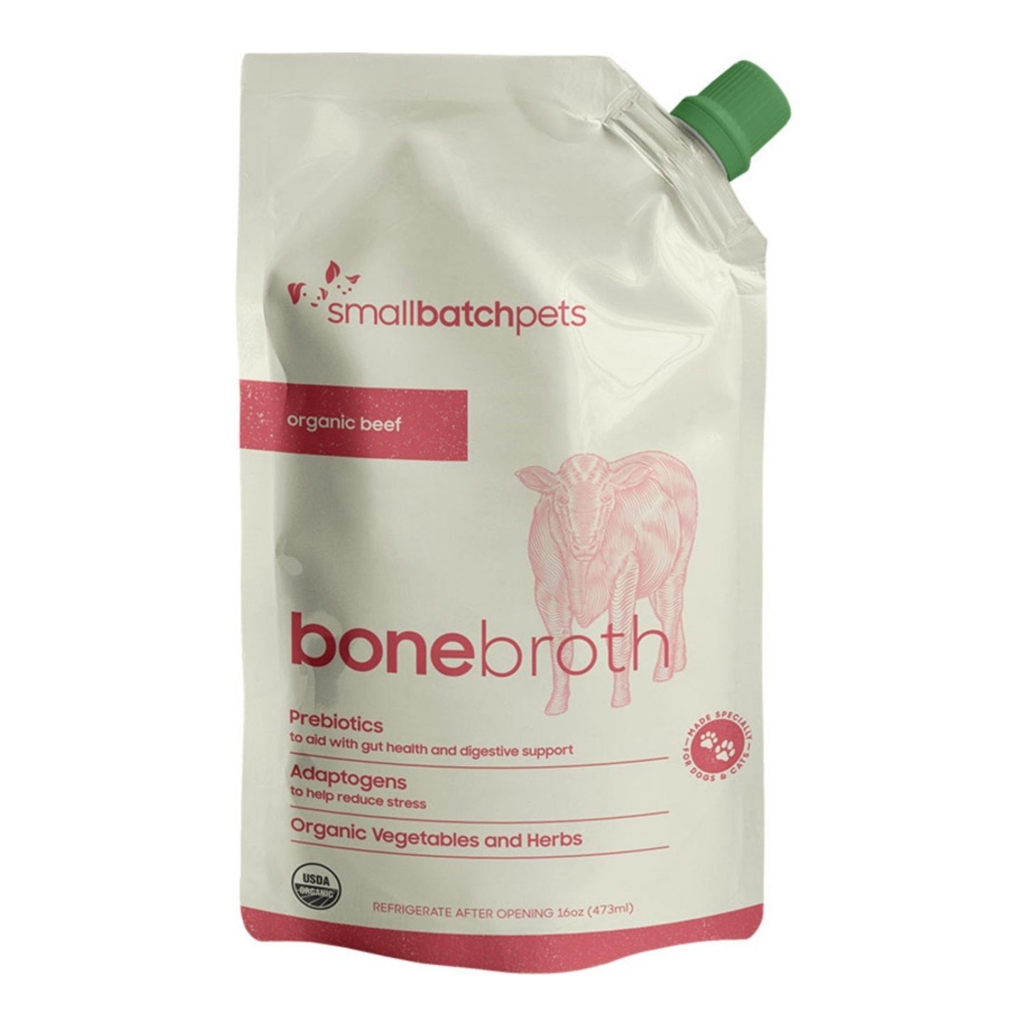 Small Batch Shelf Stable Organic Beef Bone Broth, 16 oz