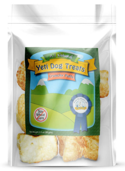 Yeti Crunchy Puffs - Baked Himalayan Cheese Dog Treats for Training & Rewards (3.5 oz) - Pets Perfect