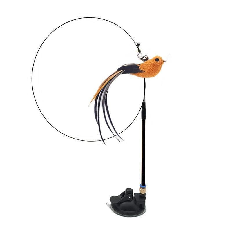 Interactive Feather Cat Teaser Stick - Endless Fun For Your Feline Friend - Pets Perfect