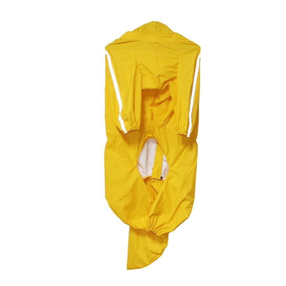 Pet Paws Waterproof Dog Poncho - Raincoat with Removable Tail Cover - Pets Perfect