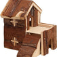Pine Wood Log Cabin Hamster House - Natural Hideaway & Nest - Pets Perfect