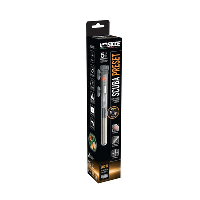 Sicce SCUBA Preset Submersible Heater, 200W