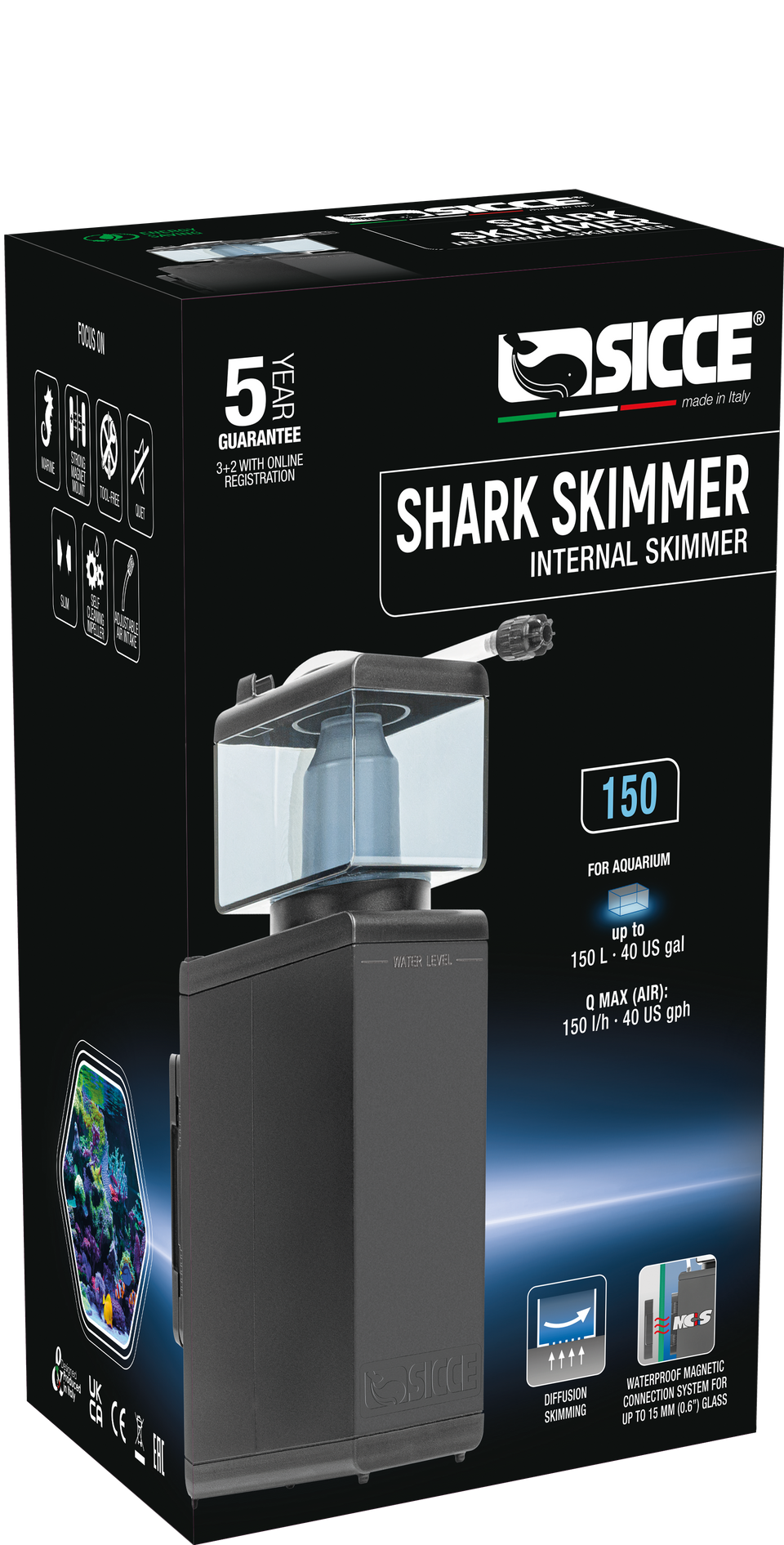 Sicce Shark Skimmer Internal Skimmer 150