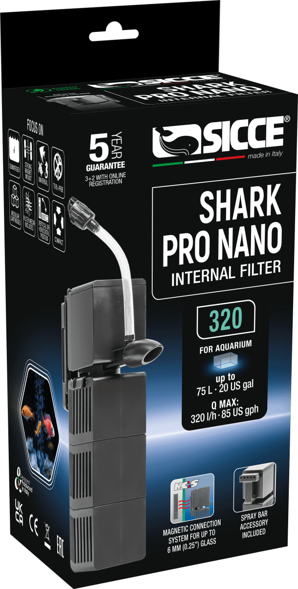 Sicce Shark Pro Nano Internal Filter 1ea/320 - Pets Perfect