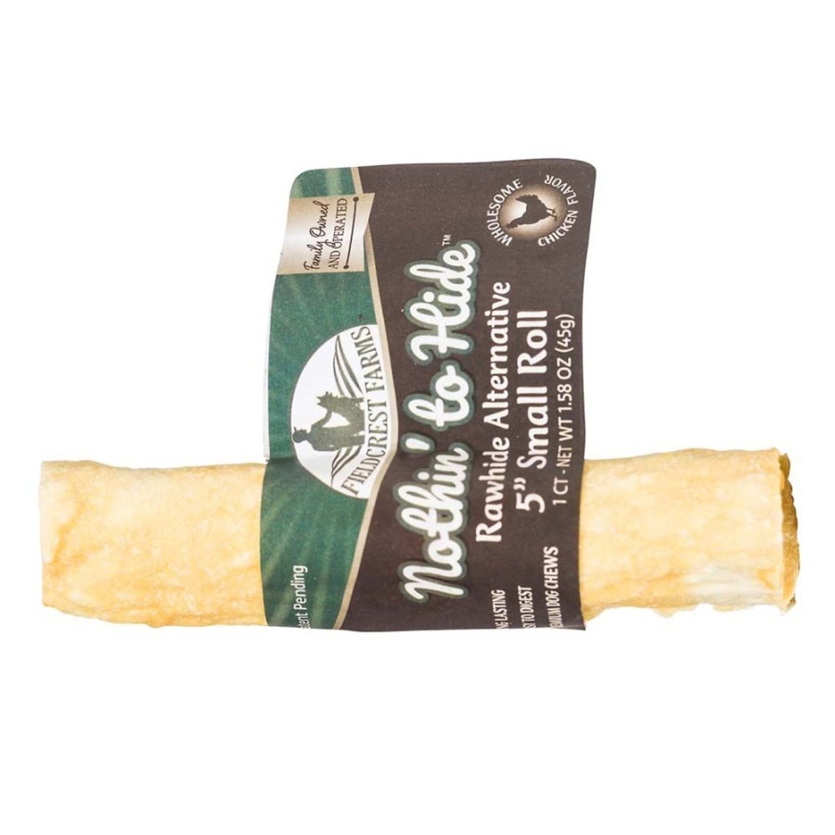 Fieldcrest Farms Nothin' To Hide Roll Dog Treat Chicken 24ea/5 in, SM, 1 pk - Pets Perfect