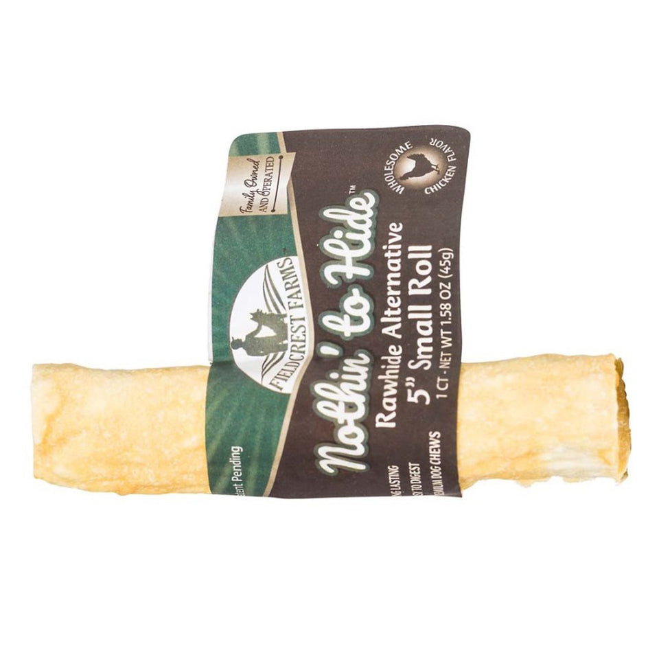 Fieldcrest Farms Nothin' To Hide Roll Dog Treat Chicken, 5 in, Small, 24 ct