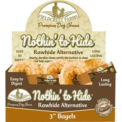 Fieldcrest Nothin' to Hide - Rawhide-Free Beef Bagel 3 in, 24 ct