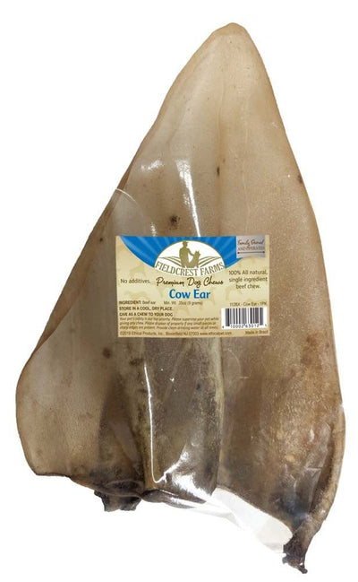Fieldcrest Farms Beef Cow Ears - Natural Dog Chew, 100 ct