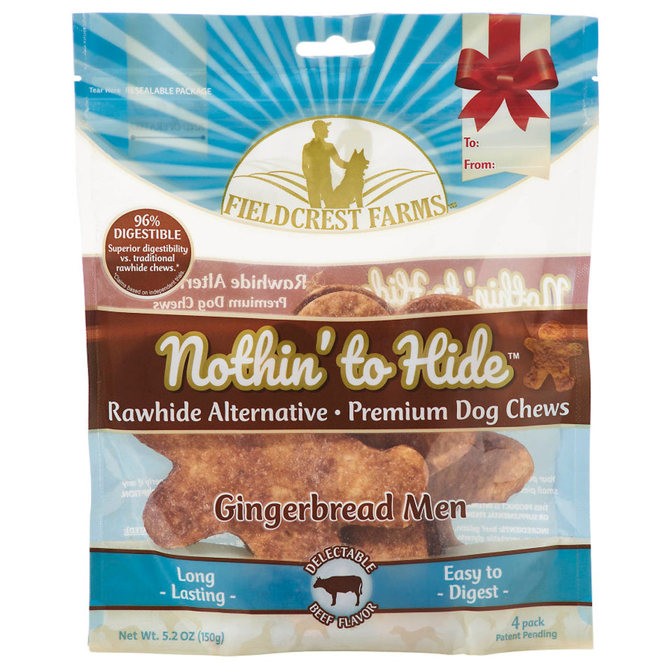 Fieldcrest Nothin' to Hide - Rawhide-Free Beef Gingerbread, 4 ct