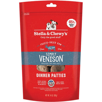 Stella & Chewy's Dog Freeze-Dried Dinner Patties Simply Venison 14 oz