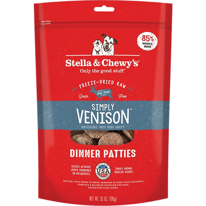 Stella & Chewy's Dog Freeze-Dried Dinner Patties Simply Venison 25 oz