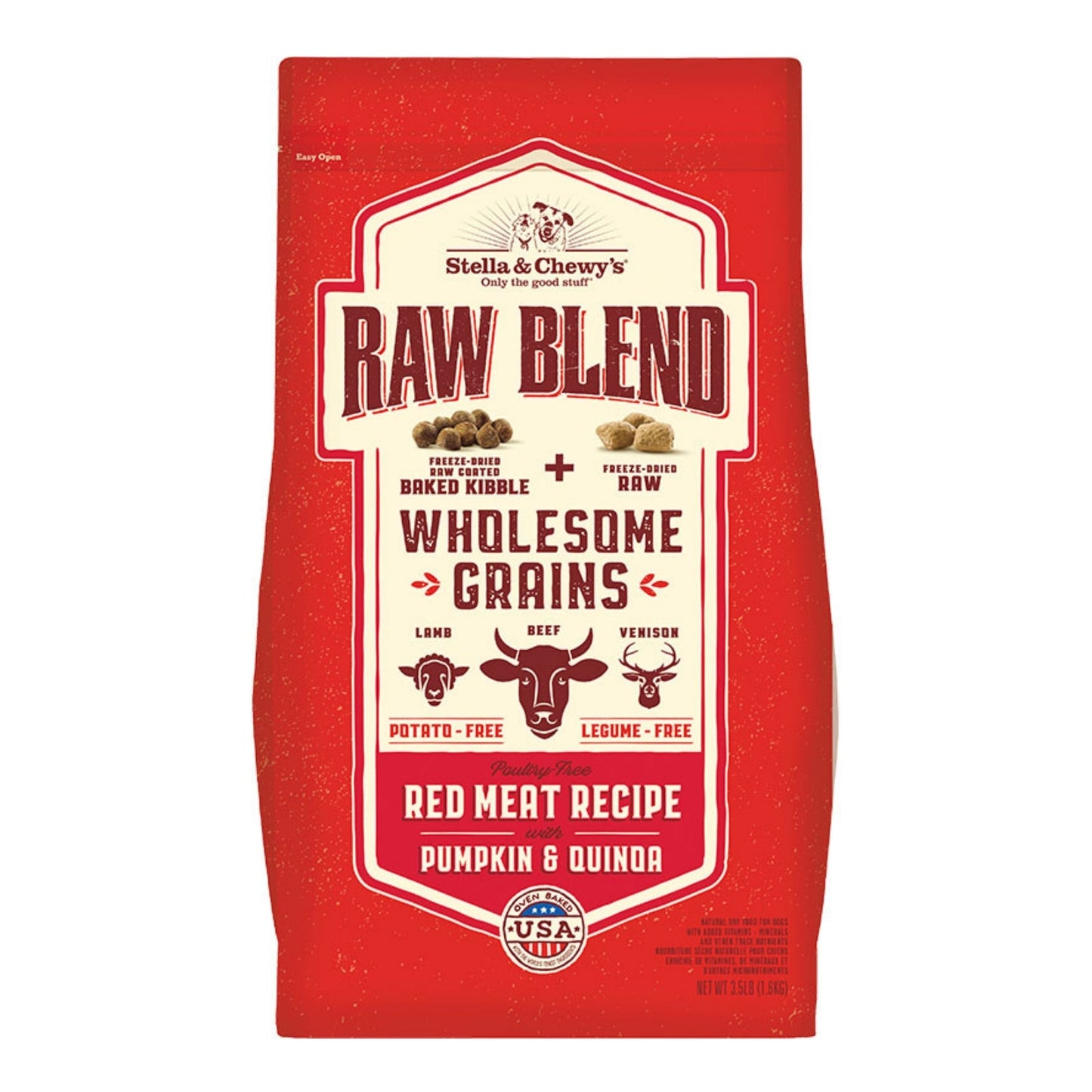 Stella & Chewy's Dog Raw Blend Wholesome Red Meat, 3.5 lb
