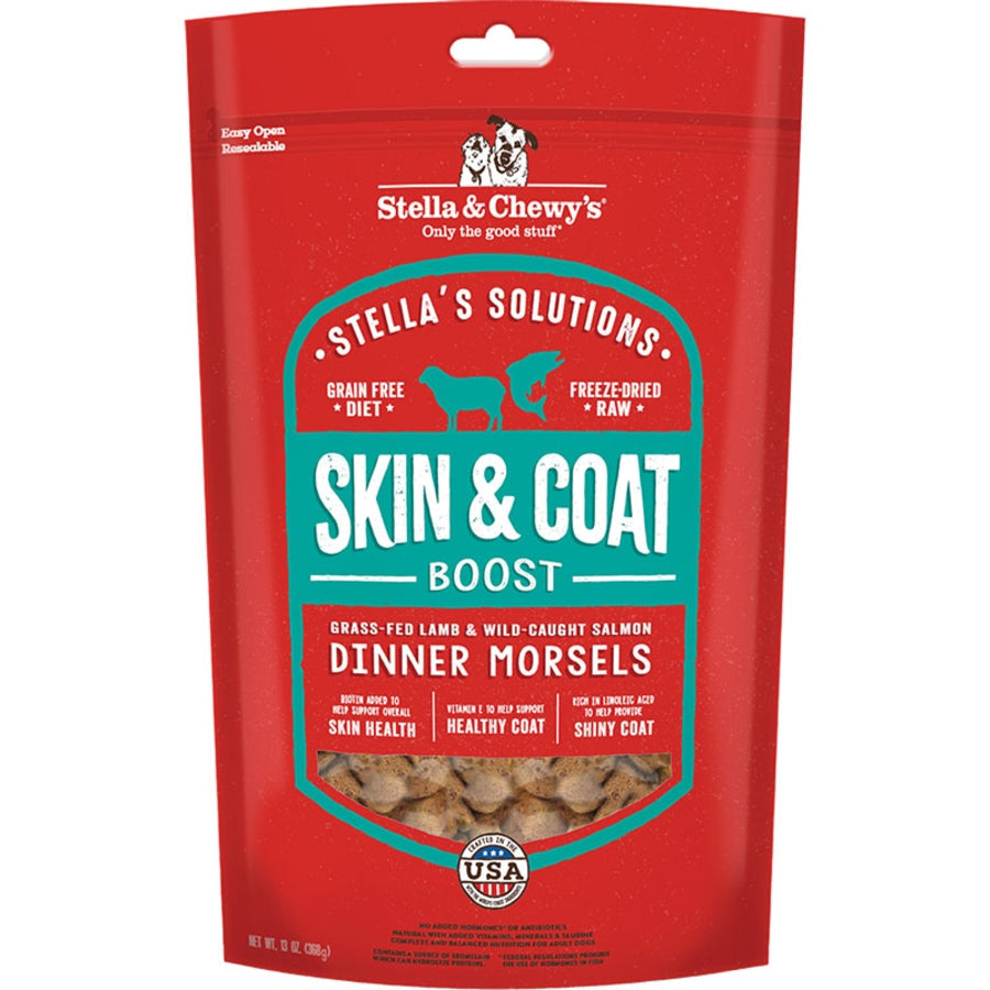 Stella & Chewy's Solutions Skin & Coat Boost Freeze-Dried Raw Cat Food - Duck & Salmon, 7.5 oz