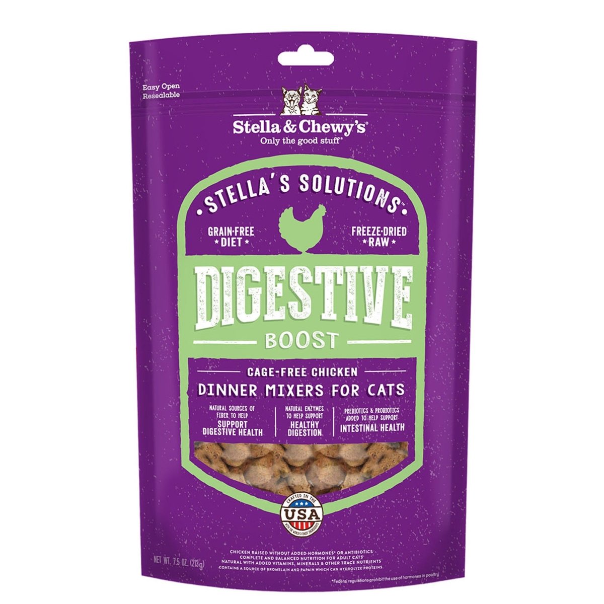 Stella and Chewys Solutions Digestive Boost Freeze - Dried Chicken 7.5oz. - Pets Perfect