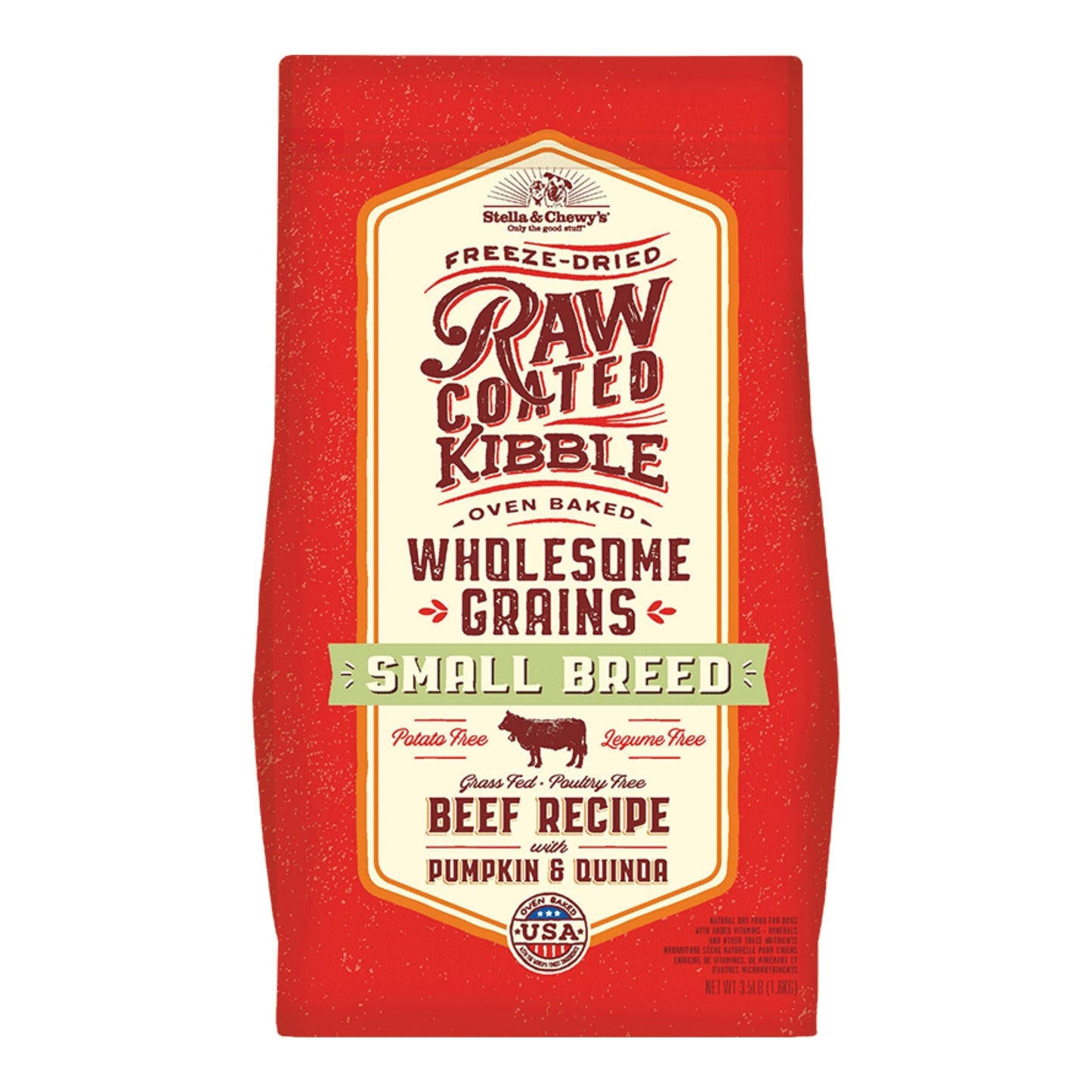 Stella & Chewy's Dog Raw Coated Small Breed Wholesome Beef 3.5 lb, view 2