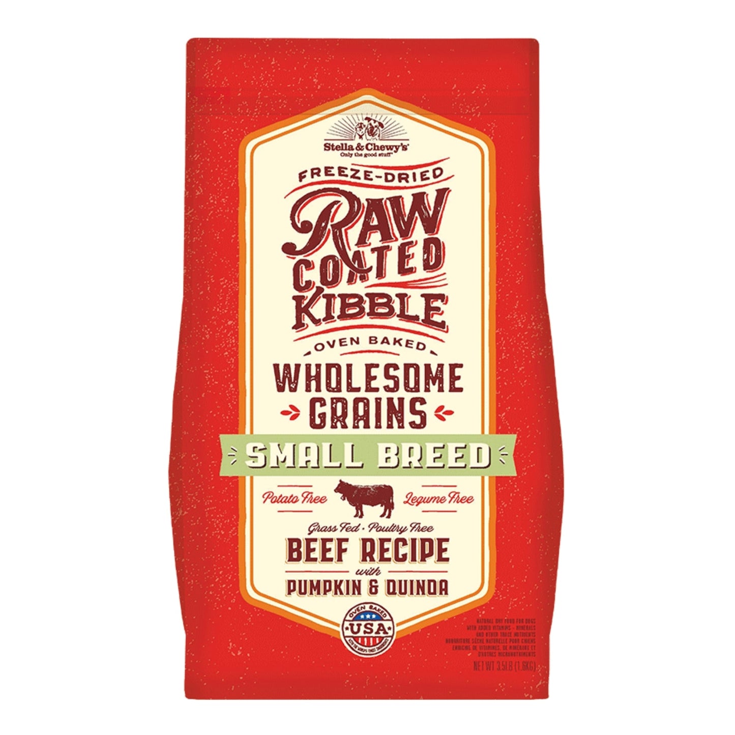 Stella & Chewy's Dog Raw Coated Small Breed Wholesome Beef 3.5 lb