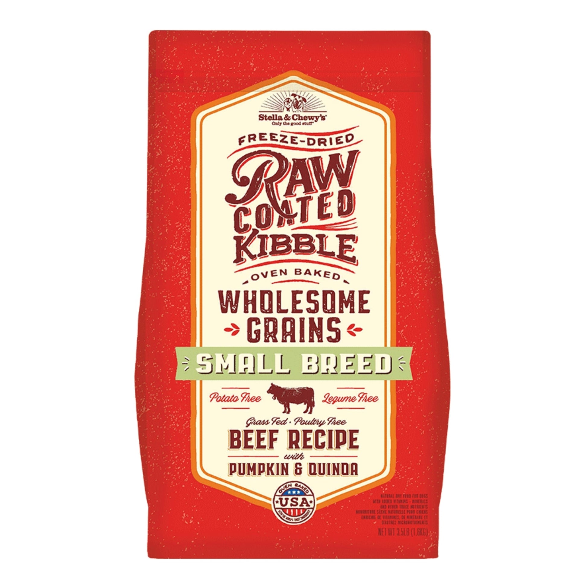 Stella & Chewy's Dog Raw Coated Small Breed Wholesome Beef 3.5 lb
