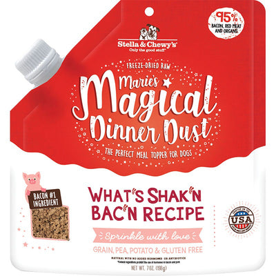 Stella & Chewy's Dog Freeze-Dried Marie Magical Dinner Dust Bacon, 7 oz