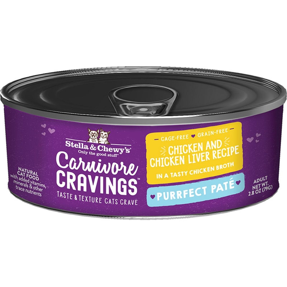 Stella and Chewys Cat Carnivore Cravings Pate Chicken and Liver 2.8oz. (Case of 24) - Pets Perfect