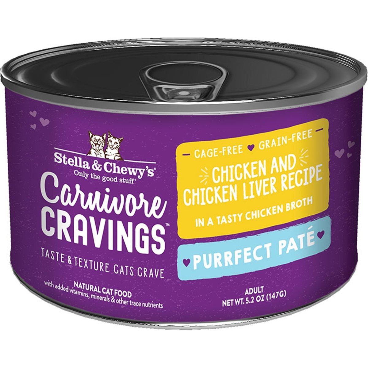 Stella and Chewys Cat Carnivore Cravings Pate Chicken and Liver 5.2oz. (Case of 24) - Pets Perfect