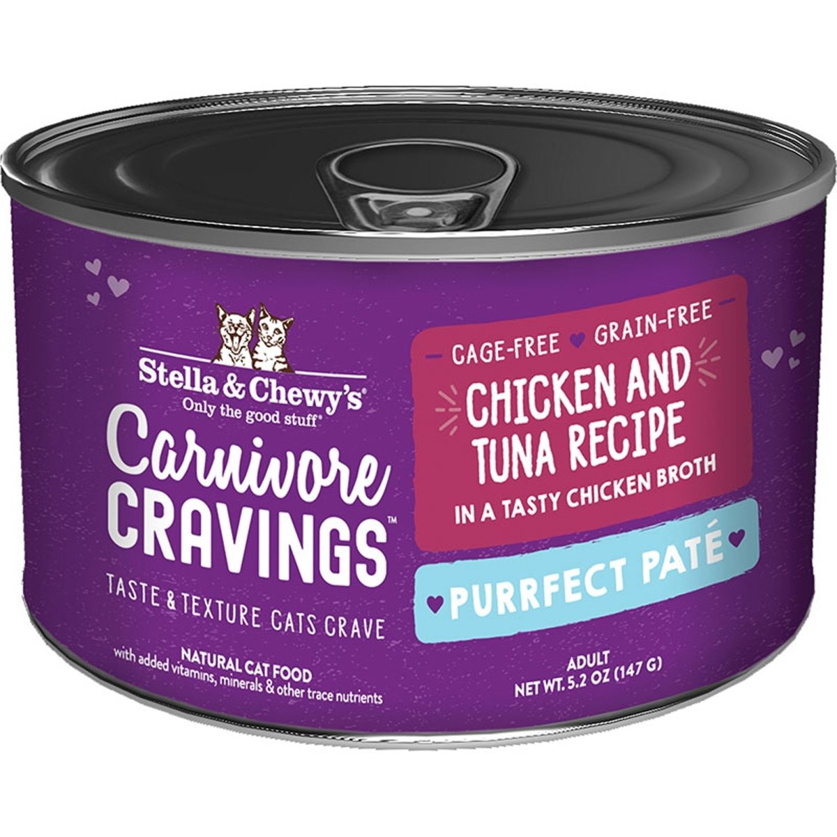Stella and Chewys Cat Carnivore Cravings Pate Chicken and Tuna 5.2oz. (Case of 24) - Pets Perfect