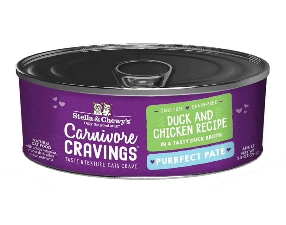 Stella and Chewys Cat Carnivore Cravings Pate Duck and Chicken 2.8oz. (Case of 24) - Pets Perfect