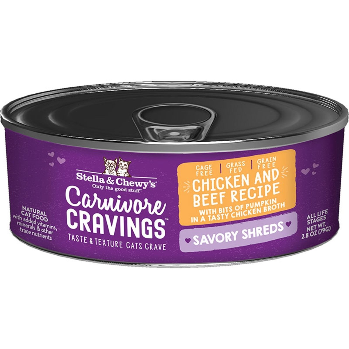 Stella and Chewys Cat Carnivore Cravings Shred Chicken and Beef 2.8oz. (Case of 24) - Pets Perfect