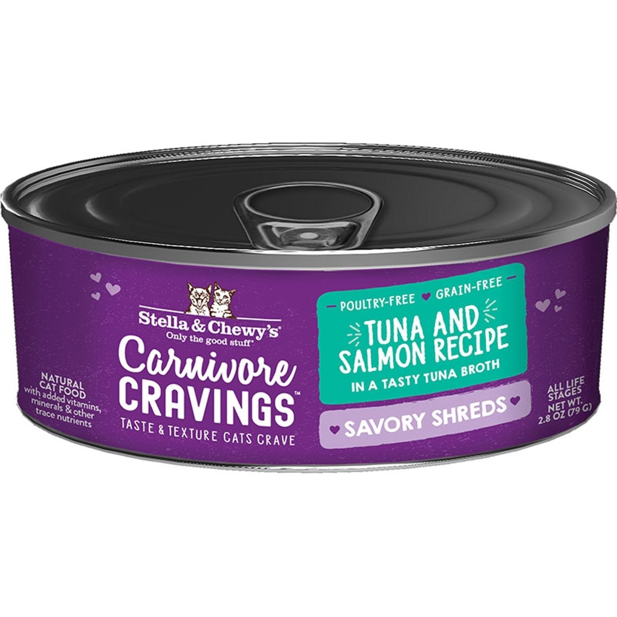 Stella and Chewys Cat Carnivore Cravings Shred Tuna and Salmon 2.8oz. (Case of 24) - Pets Perfect