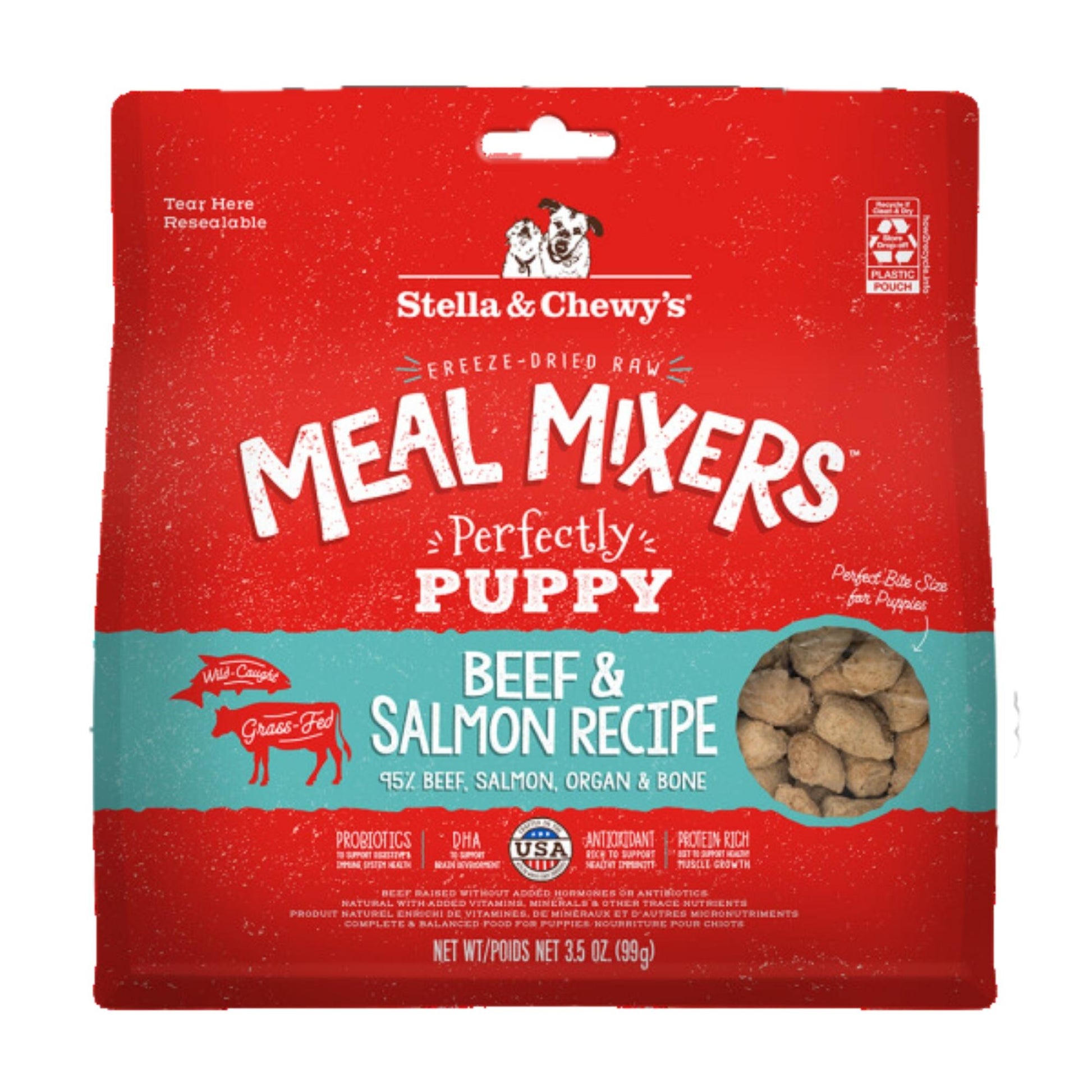 Stella & Chewy's Dog Freeze-Dried Mixer Puppy Beef and Salmon 3.5 oz